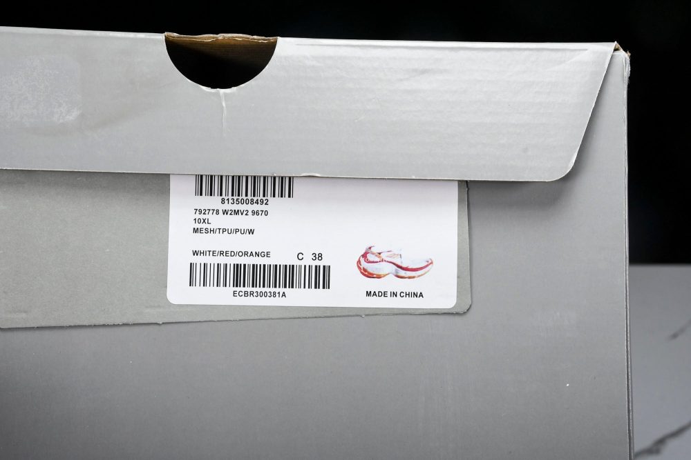 10XL Sneaker 'White Red Orange' - Image 29