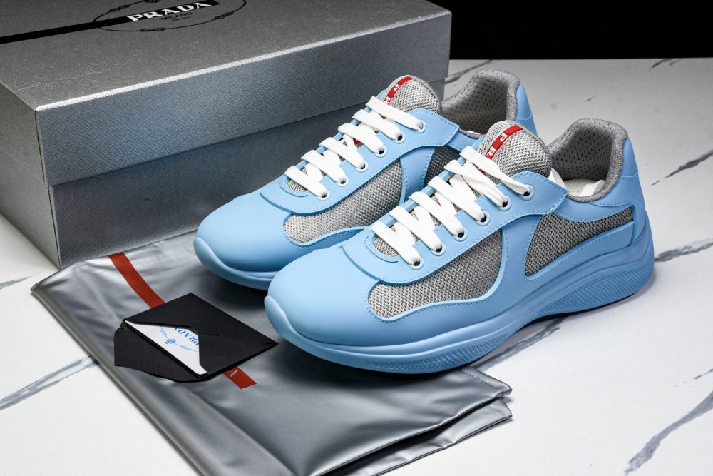 Prada America's Cup Sneaker Soft Rubber 'Light Blue' - Image 19