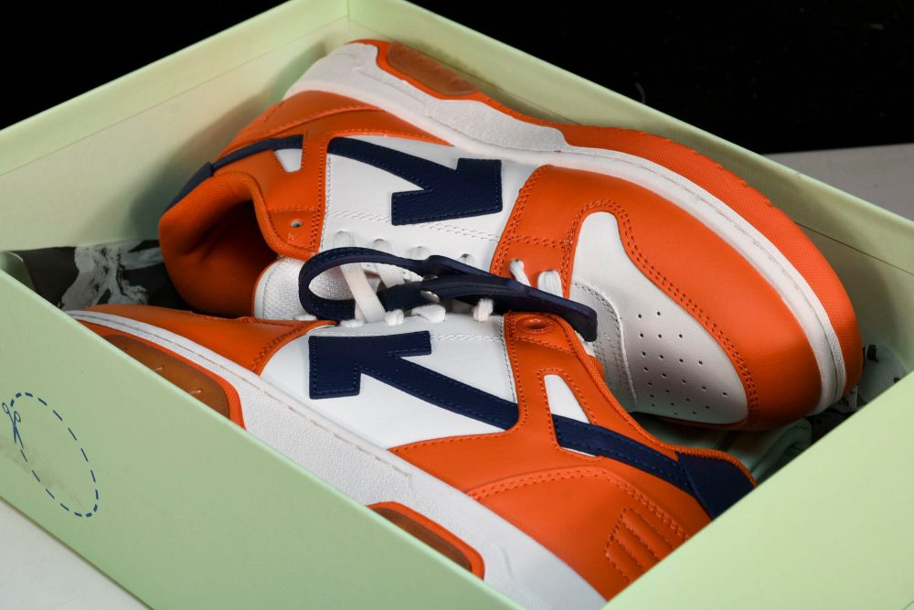 Off-White Out Of Office OOO Low Top 'Orange White Blue' - Image 27