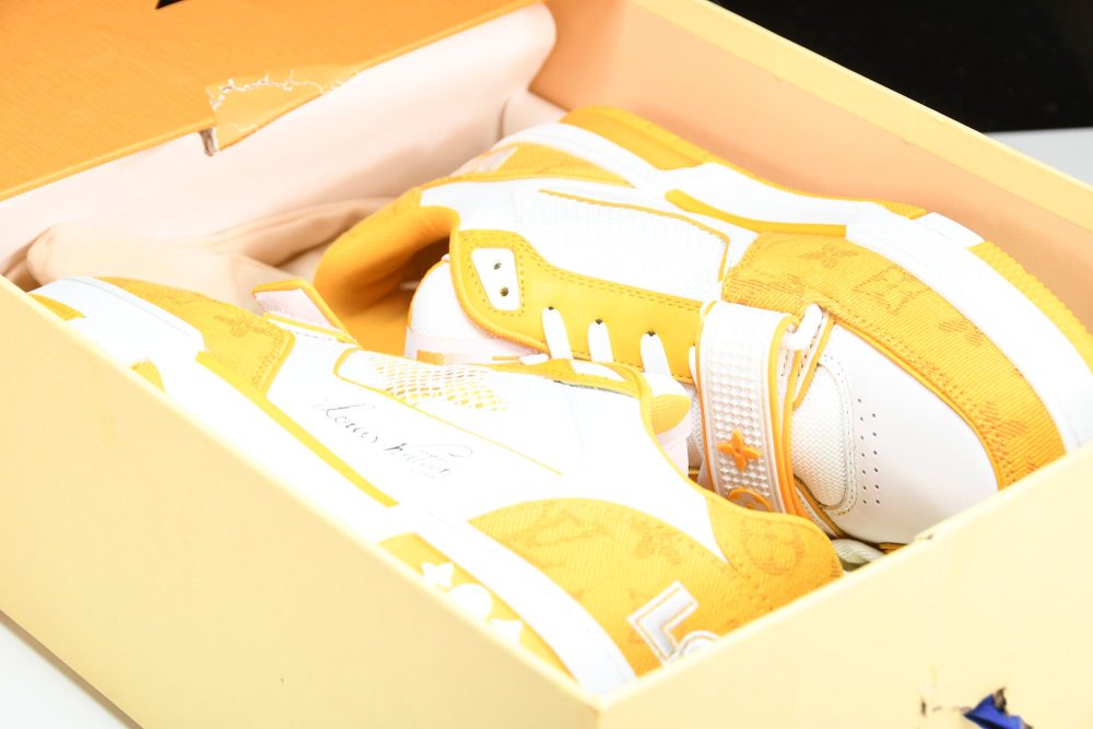 Louis Vuittоп Trainer Low Velcro Strap 'Monogram Denim Yellow' - Image 25