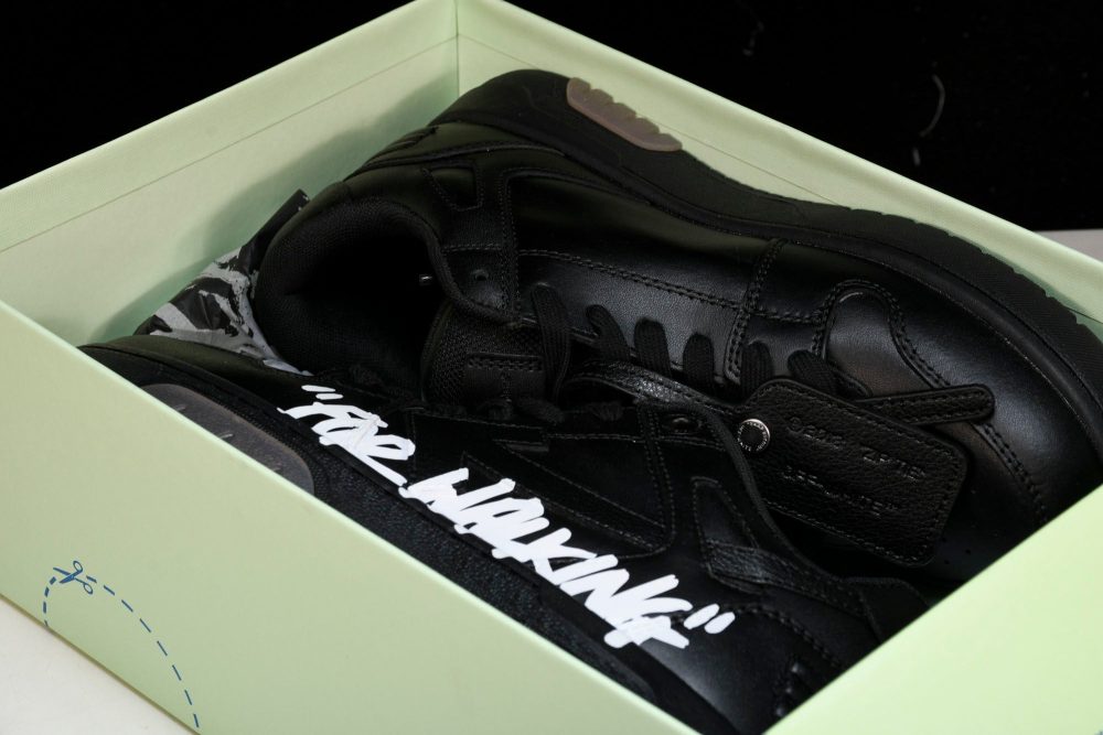 Off-White Out Of Office OOO Low Top "For Walking" - Black White - Image 25