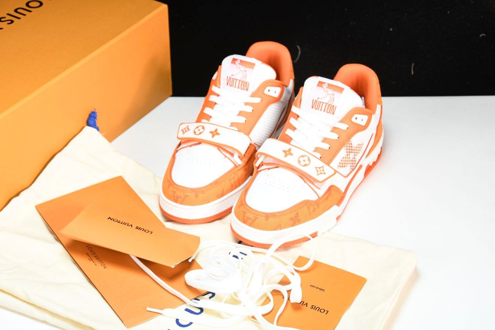 Louis Vuittоп Trainer Low Velcro Strap 'Monogram Denim Orange' - Image 25