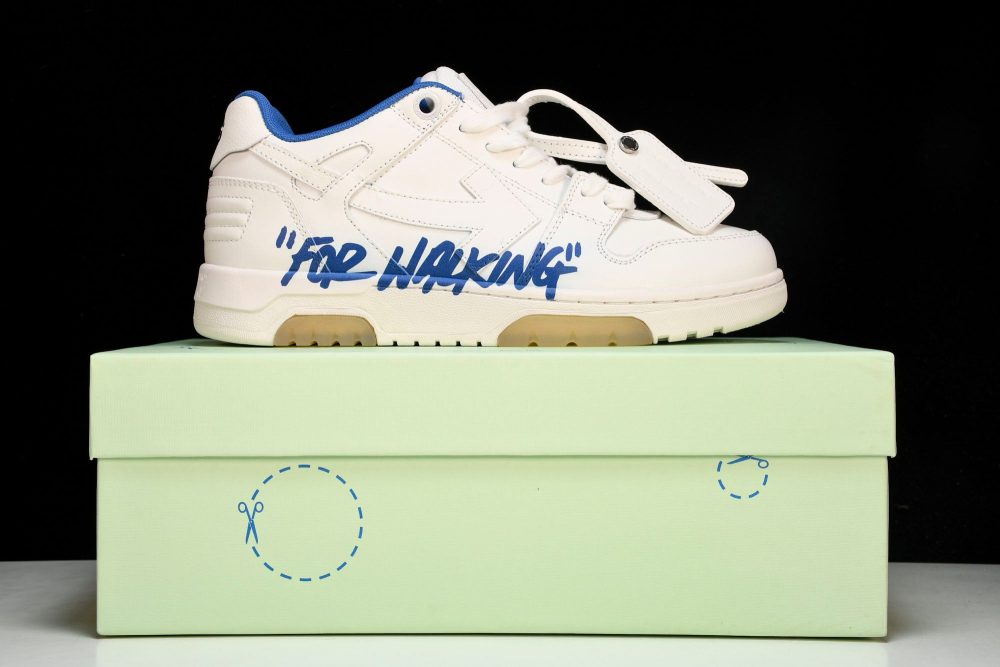 Off-White Out Of Office OOO Low Top "For Walking" - White Blue - Image 26