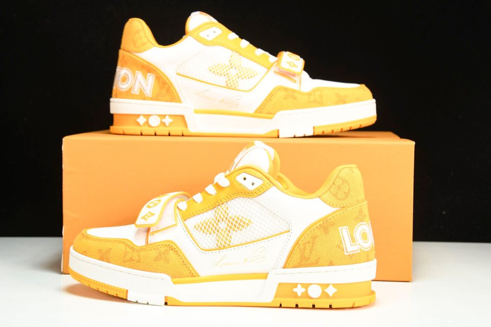 Louis Vuittоп Trainer Low Velcro Strap 'Monogram Denim Yellow' - Image 26