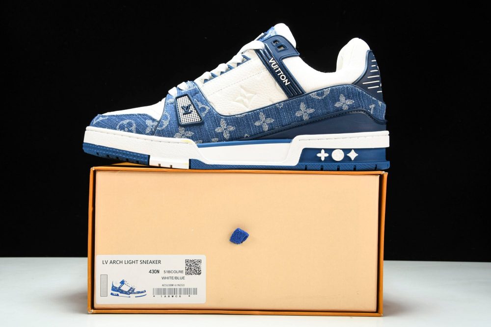 Louis Vuittоп Trainer Low 'Monogram Denim White Blue' - Image 26