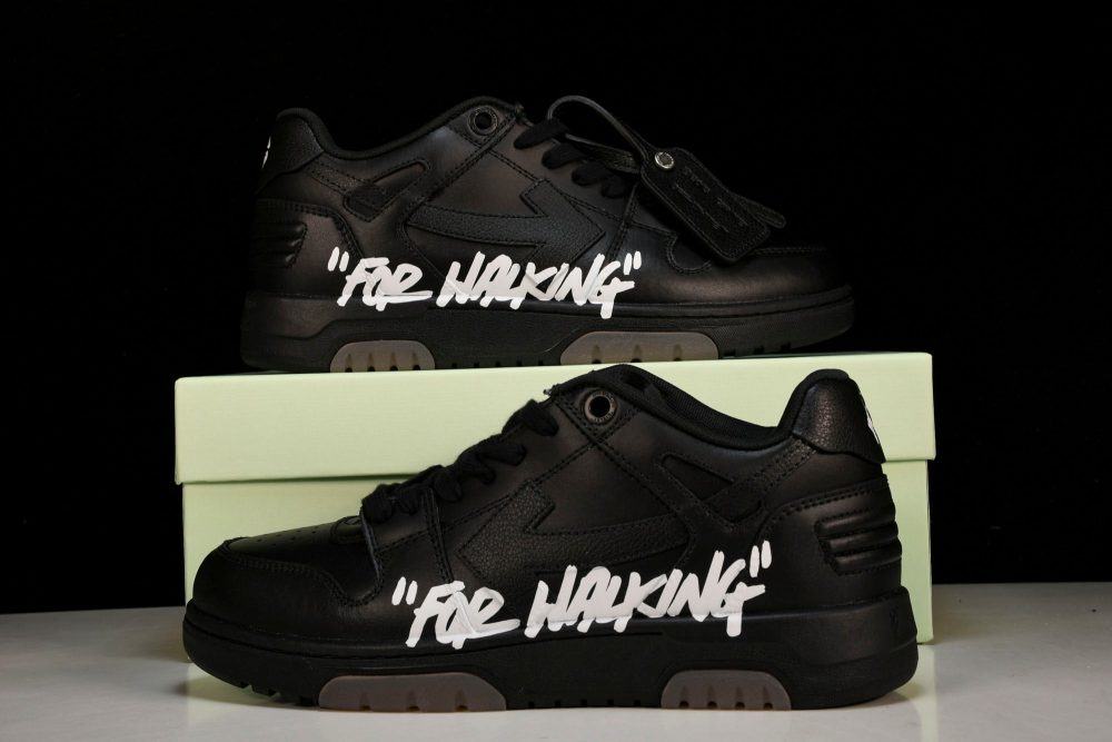 Off-White Out Of Office OOO Low Top "For Walking" - Black White - Image 26