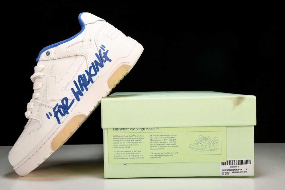Off-White Out Of Office OOO Low Top "For Walking" - White Blue - Image 27