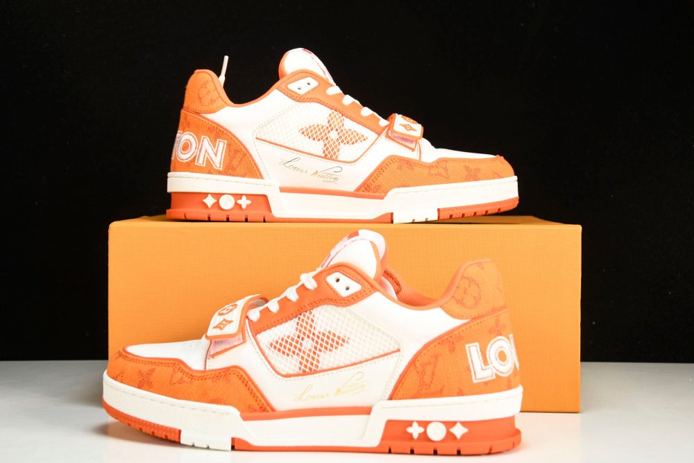 Louis Vuittоп Trainer Low Velcro Strap 'Monogram Denim Orange' - Image 27