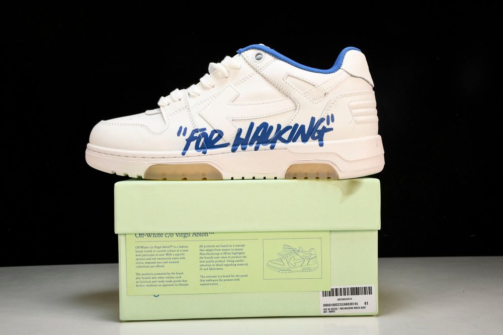 Off-White Out Of Office OOO Low Top "For Walking" - White Blue - Image 28