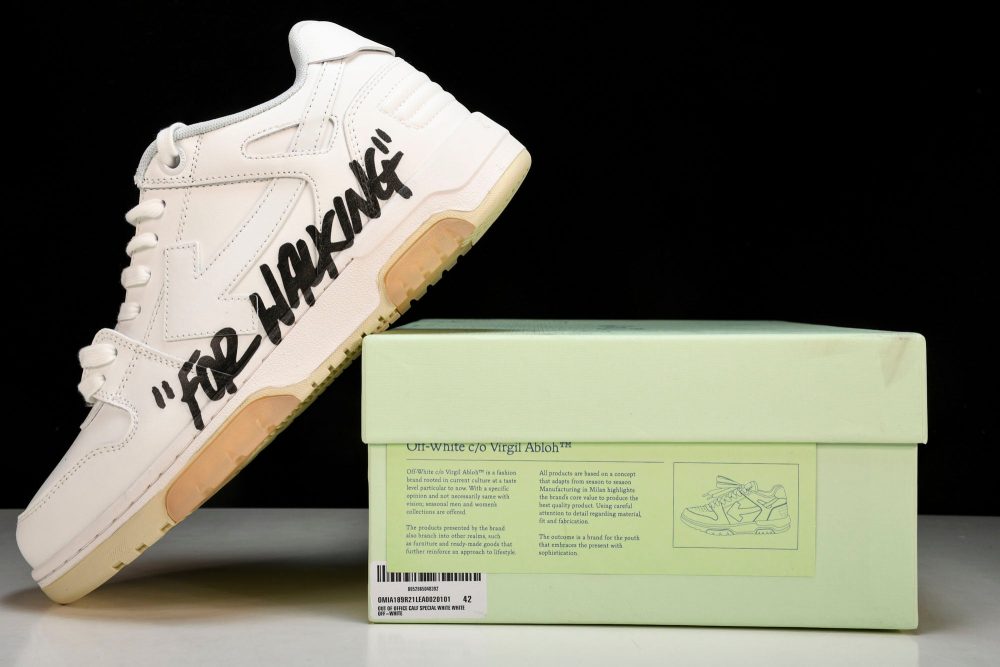Off-White Out Of Office OOO Low Top "For Walking" - White Black - Image 28