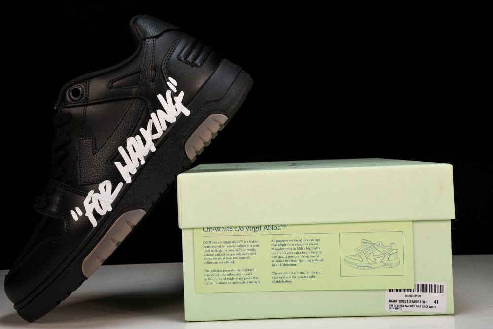 Off-White Out Of Office OOO Low Top "For Walking" - Black White - Image 28
