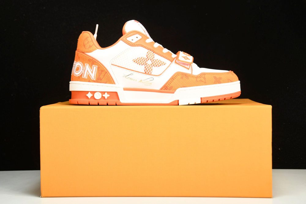 Louis Vuittоп Trainer Low Velcro Strap 'Monogram Denim Orange' - Image 28