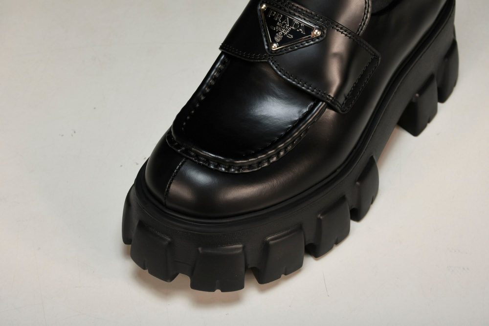 Prada Monolith Loafers 'Black' - Image 9