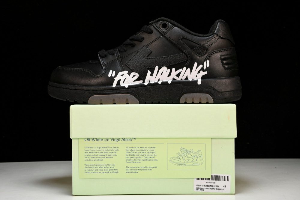 Off-White Out Of Office OOO Low Top "For Walking" - Black White - Image 29