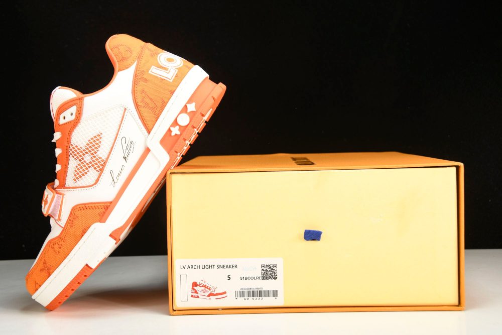 Louis Vuittоп Trainer Low Velcro Strap 'Monogram Denim Orange' - Image 29