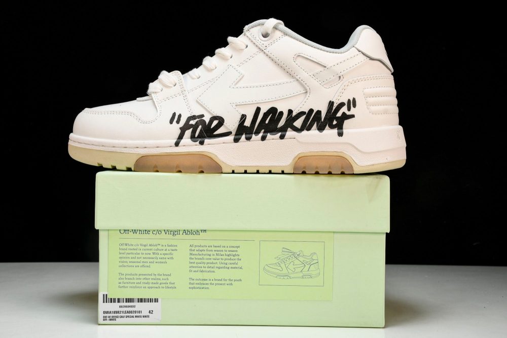 Off-White Out Of Office OOO Low Top "For Walking" - White Black - Image 29