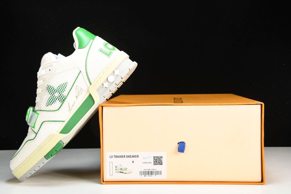 Louis Vuittоп Trainer Low Velcro Strap 'Green Mesh' - Image 29