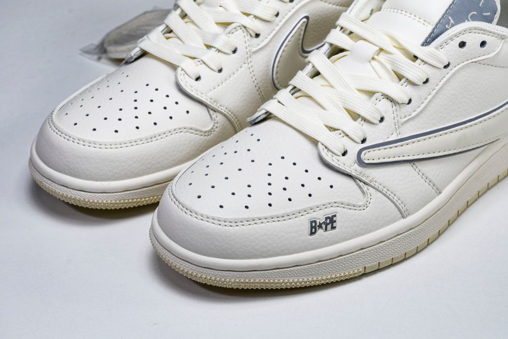 Travis Scott AJ1 Low x BAPE 'White' (Custom) - Image 17