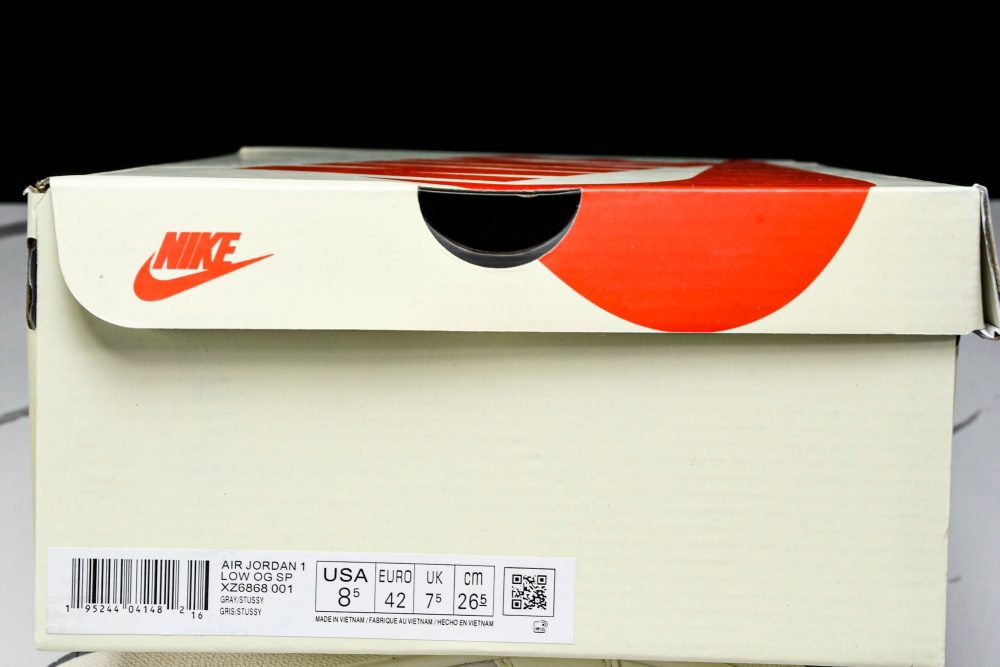 Travis Scott AJ1 Low x Stussy 'Grey White' (Custom) - Image 30
