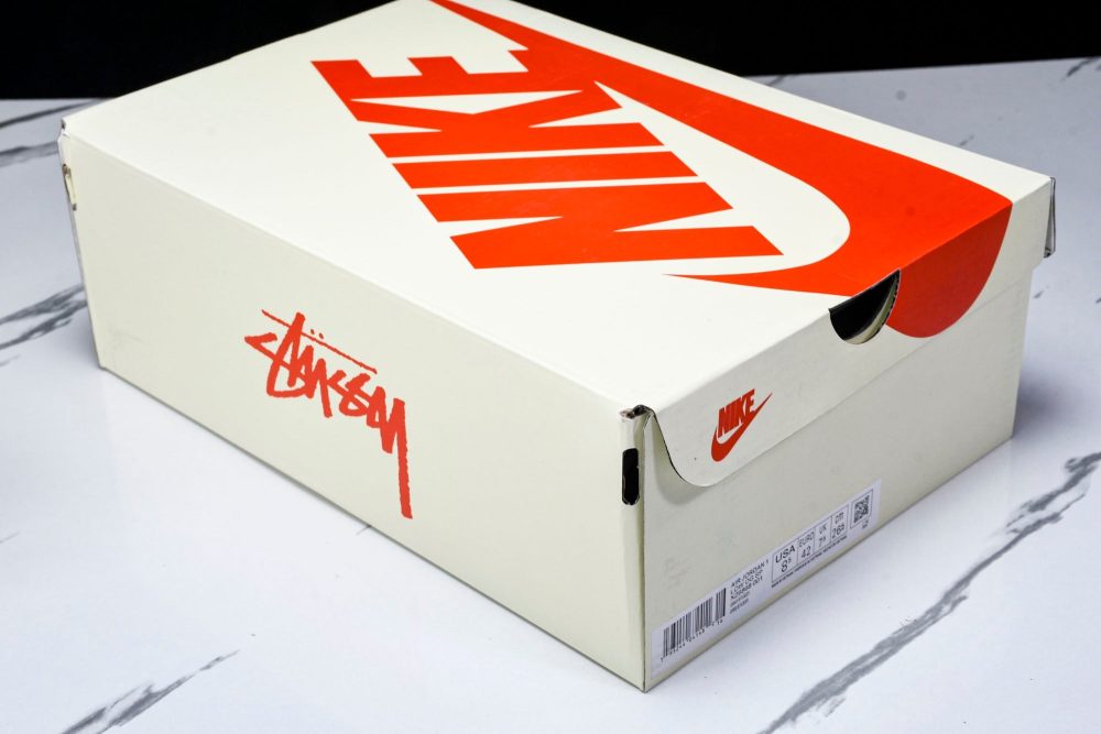Travis Scott AJ1 Low x Stussy 'Grey White' (Custom) - Image 29