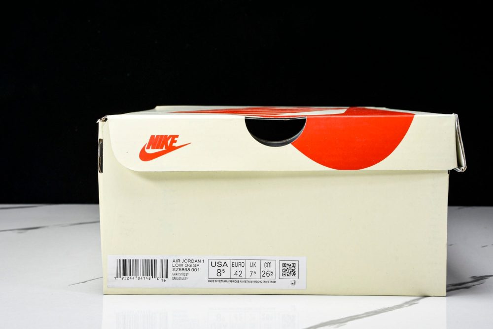 Travis Scott AJ1 Low x Stussy 'Grey White' (Custom) - Image 28