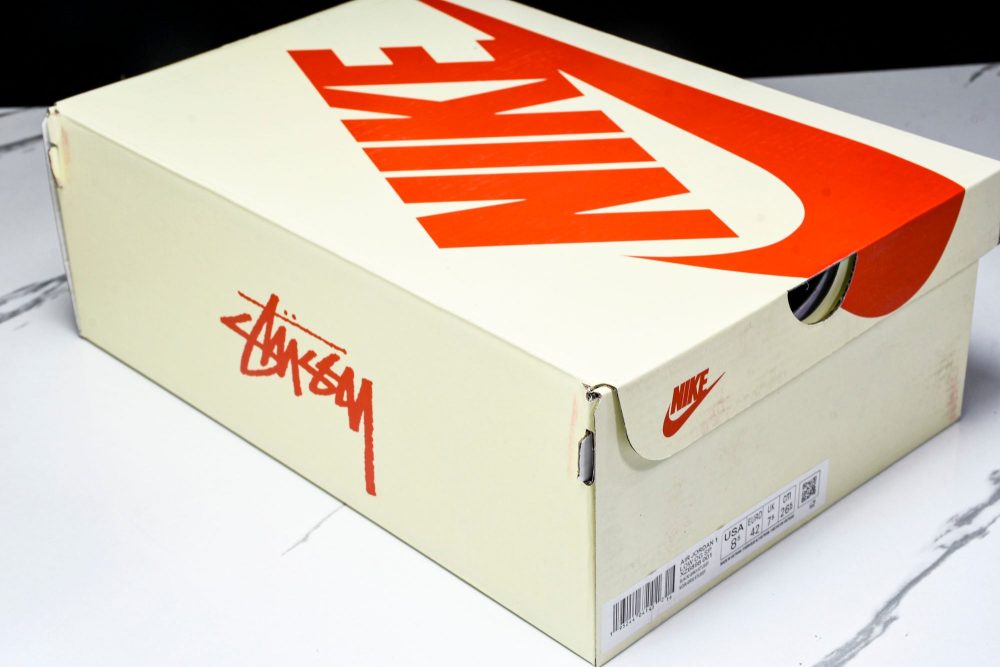 Travis Scott AJ1 Low x Stussy 'Silver Grey' (Custom) - Image 29