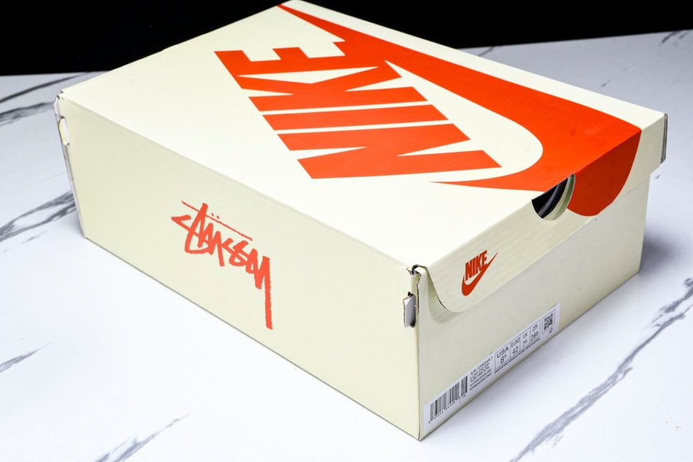 Travis Scott AJ1 Low x Stussy 'White Black Grey Red' (Custom) - Image 29