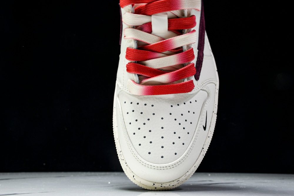 Travis Scott AJ1 Low x Stone Island 'White Red' (Custom) - Image 6