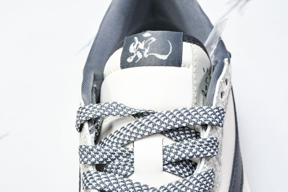 Travis Scott AJ1 Low x Year of The Snake 'White Grey' (Custom) - Image 11