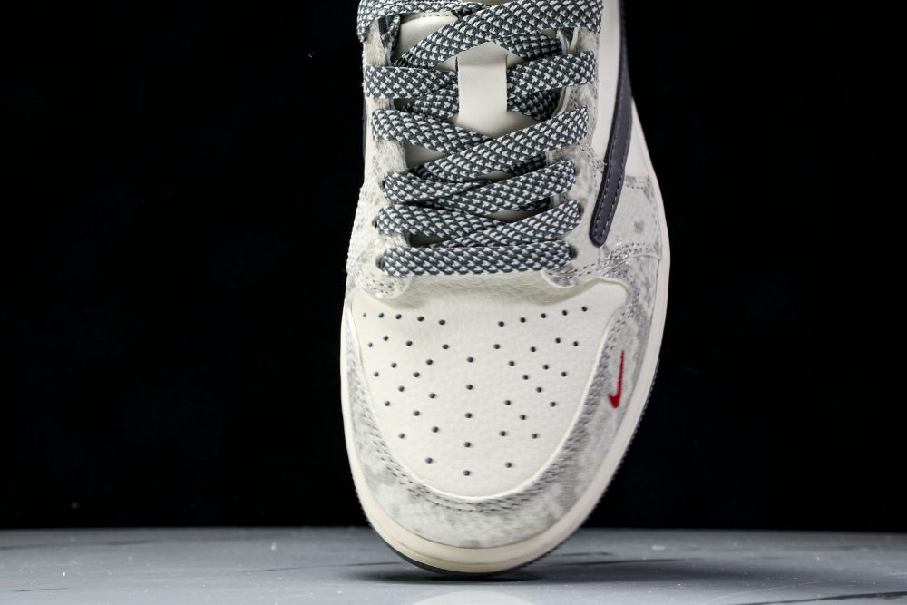 Travis Scott AJ1 Low x Year of The Snake 'White Grey' (Custom) - Image 6