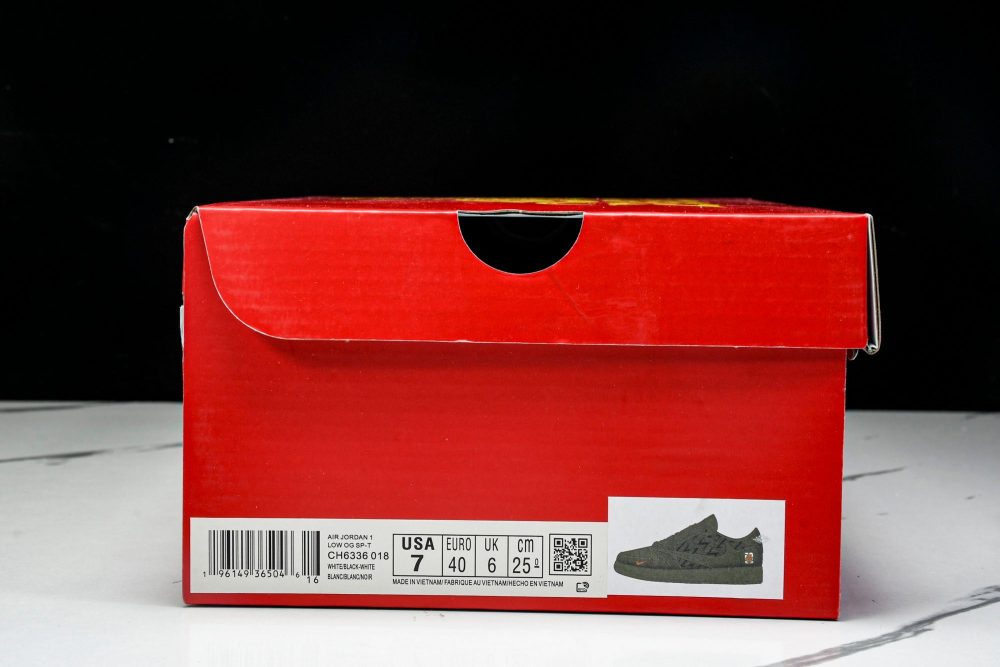 Travis Scott AJ1 Low x Year of The Snake 'Black Red' (Custom) - Image 28