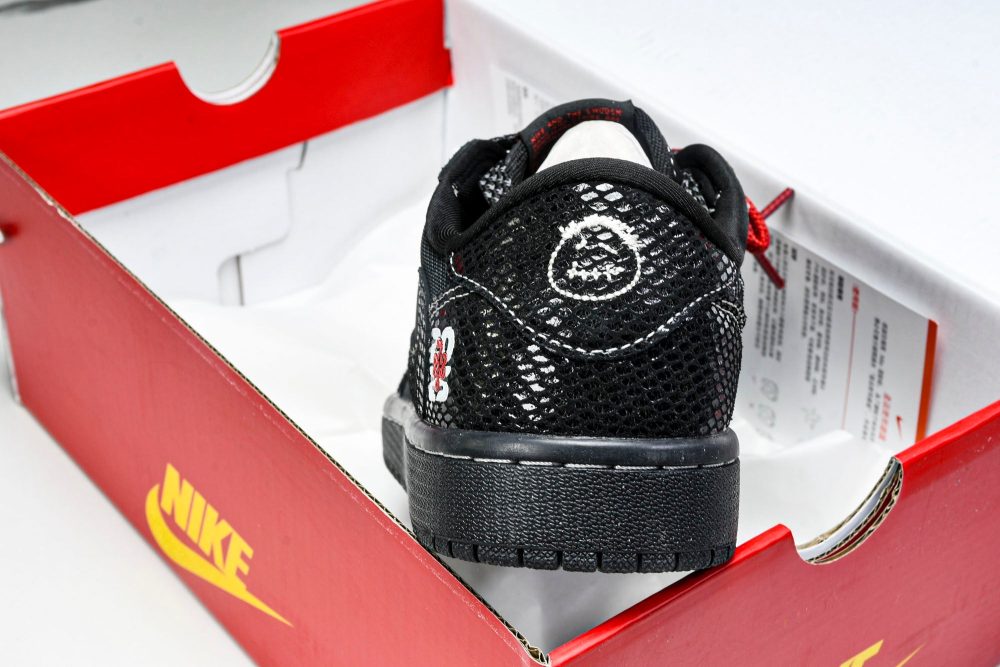 Travis Scott AJ1 Low x Year of The Snake 'Black Red' (Custom) - Image 24