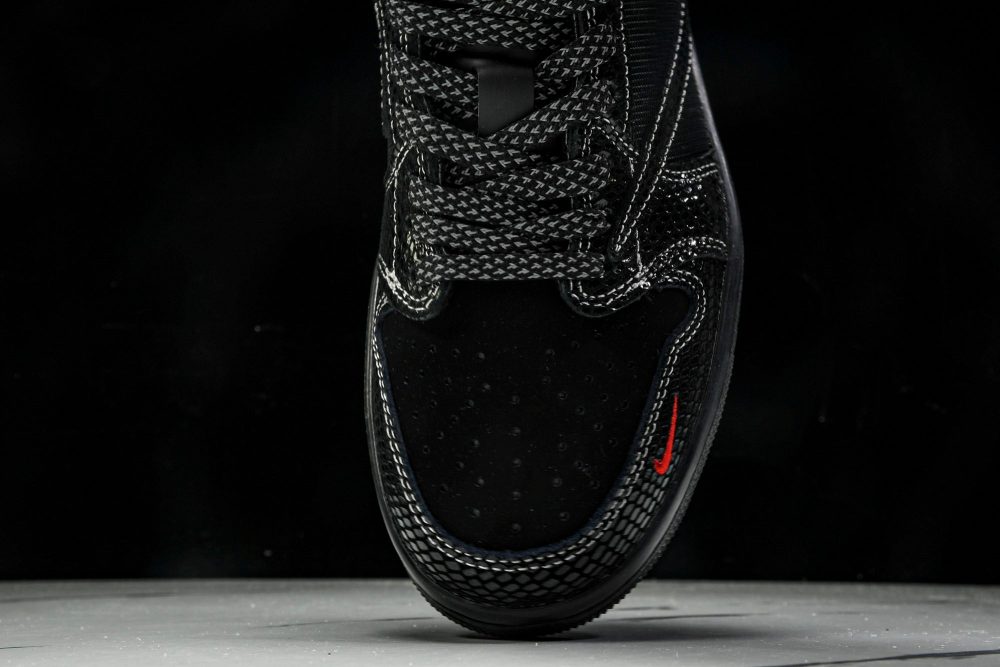 Travis Scott AJ1 Low x Year of The Snake 'Black Red' (Custom) - Image 6