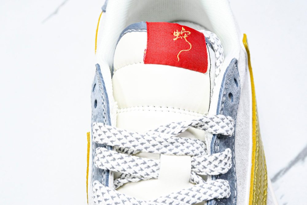 Travis Scott AJ1 Low x Year of The Snake 'Gold Grey' (Custom) - Image 10