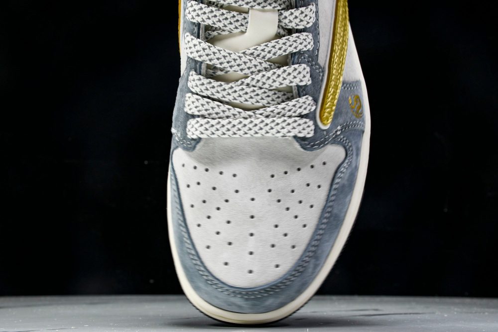 Travis Scott AJ1 Low x Year of The Snake 'Gold Grey' (Custom) - Image 6