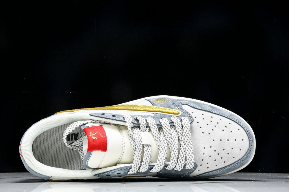 Travis Scott AJ1 Low x Year of The Snake 'Gold Grey' (Custom) - Image 4