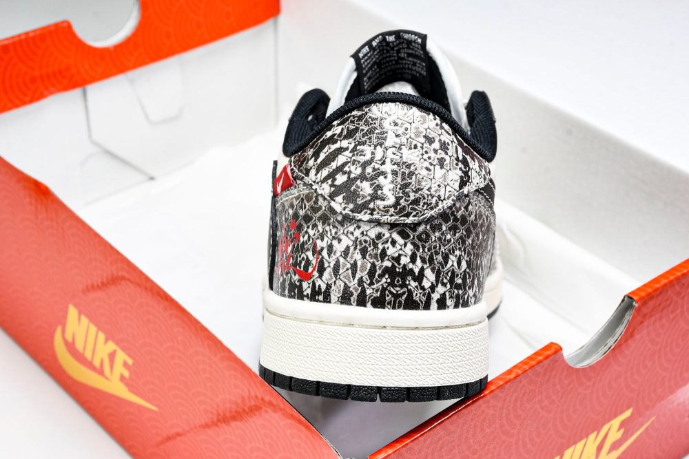 Travis Scott AJ1 Low x Year of The Snake 'Grey Black' (Custom) - Image 24