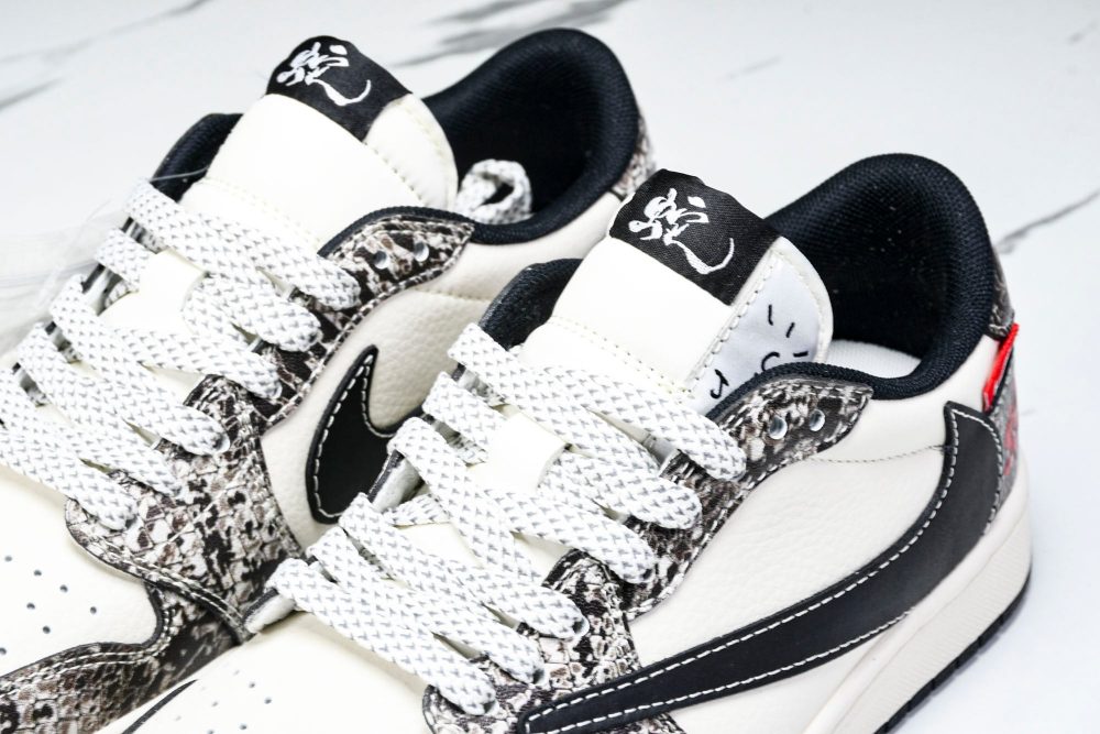 Travis Scott AJ1 Low x Year of The Snake 'Grey Black' (Custom) - Image 21