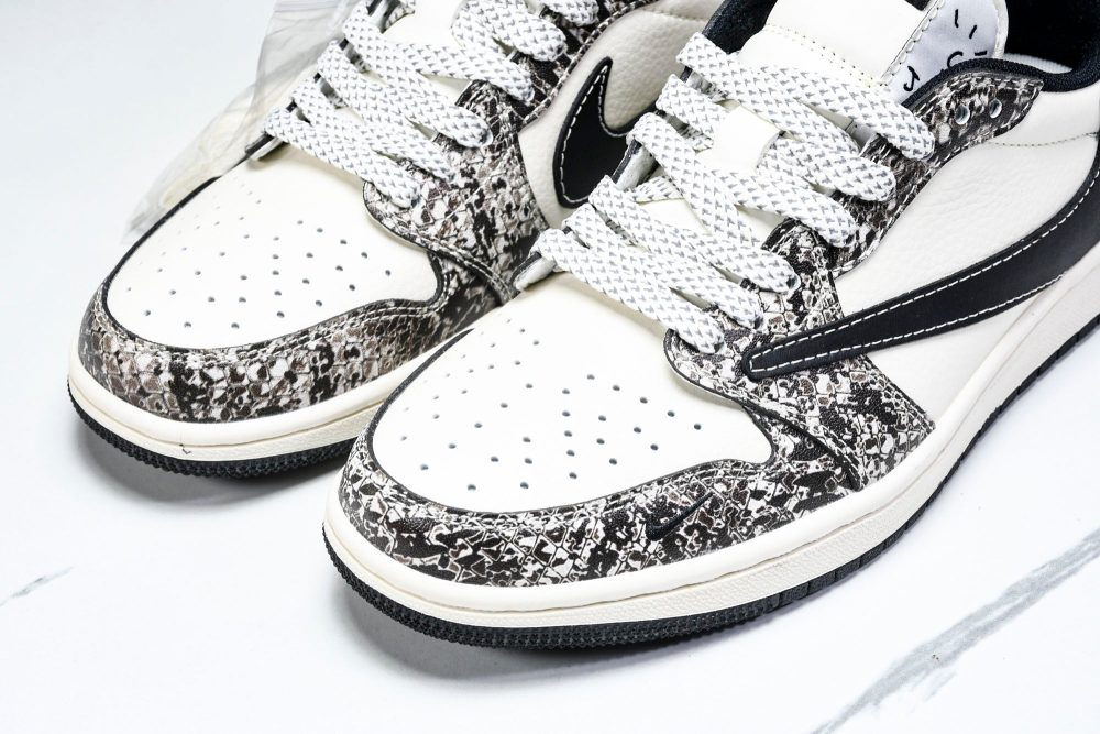 Travis Scott AJ1 Low x Year of The Snake 'Grey Black' (Custom) - Image 20