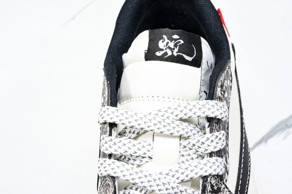 Travis Scott AJ1 Low x Year of The Snake 'Grey Black' (Custom) - Image 11
