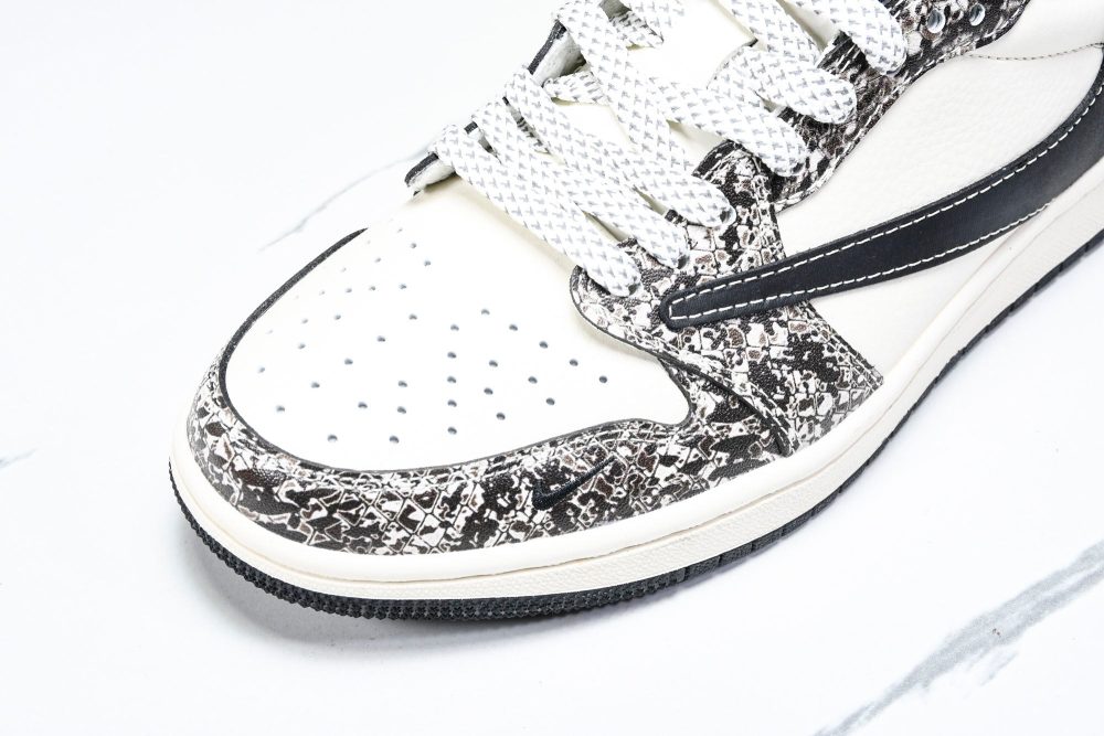 Travis Scott AJ1 Low x Year of The Snake 'Grey Black' (Custom) - Image 9