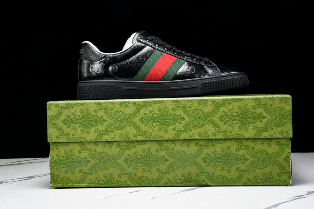 Guссi Ace Web 'Glossy Black Monogram' - Image 23