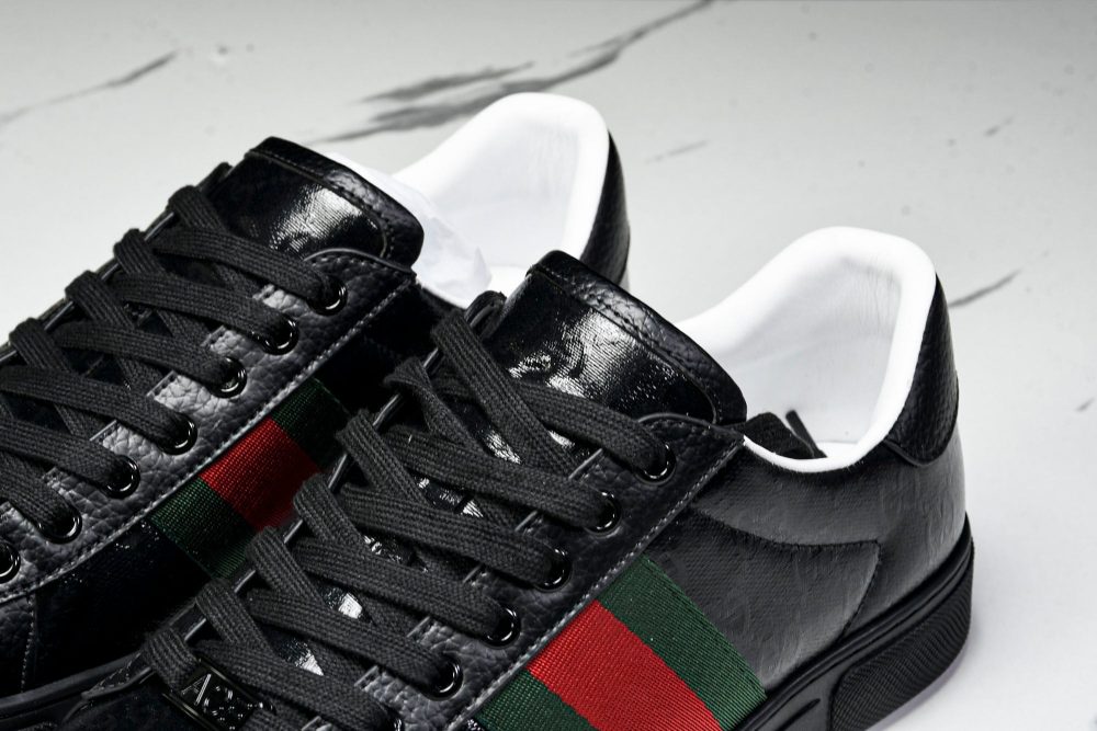 Guссi Ace Web 'Glossy Black Monogram' - Image 20
