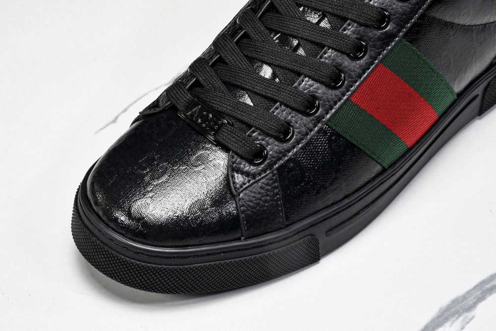Guссi Ace Web 'Glossy Black Monogram' - Image 9