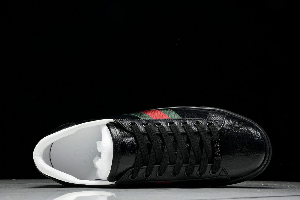 Guссi Ace Web 'Glossy Black Monogram' - Image 4