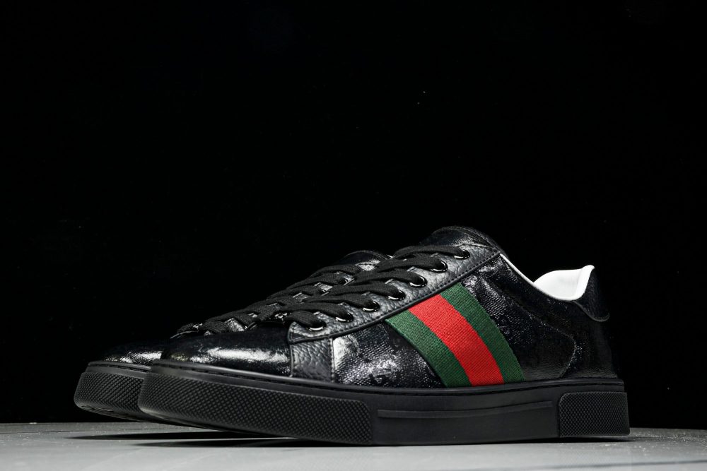 Guссi Ace Web 'Glossy Black Monogram' - Image 2