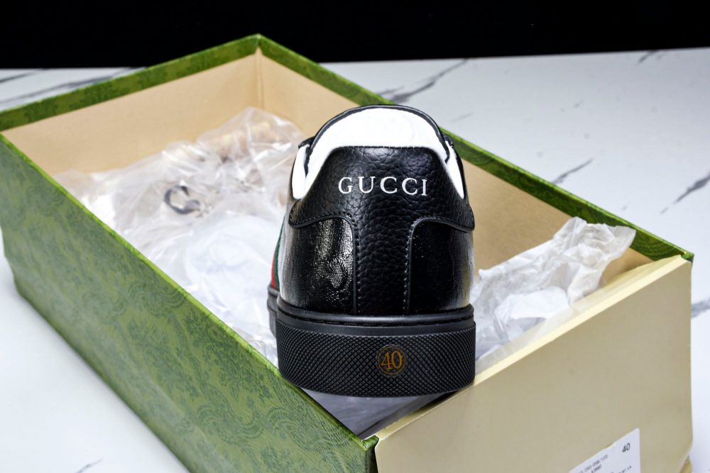 Guссi Ace Web 'Glossy Black Monogram' - Image 39