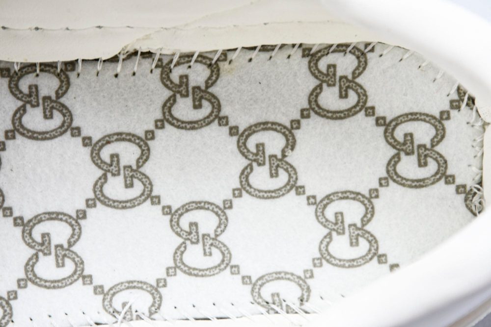 Guссi Ace Web 'Embossed Beige Monogram' - Image 15