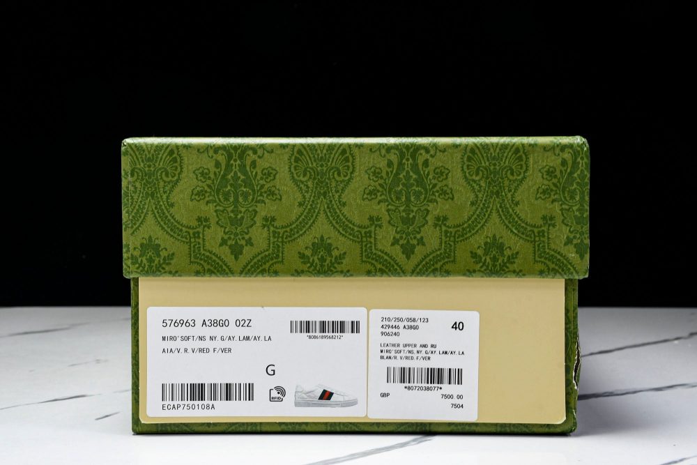 Guссi Ace Web 'Embossed White Monogram' - Image 25