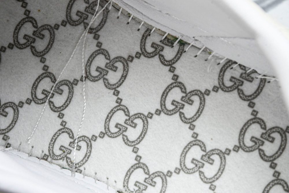 Guссi Ace Web 'Embossed White Monogram' - Image 15